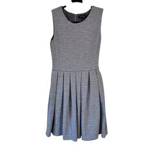 Talula Aritzia Grey Fit & Flare Mini Dress Women 2 Preppy Sleeveless Skater Twee